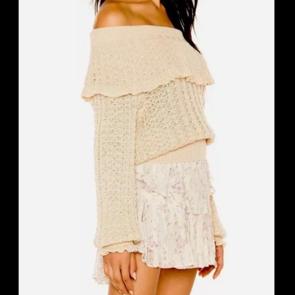 Free People NWT ivory Crazy In Love
Pullover Ruffle Sweater Linen Blend - Picture 4 of 7